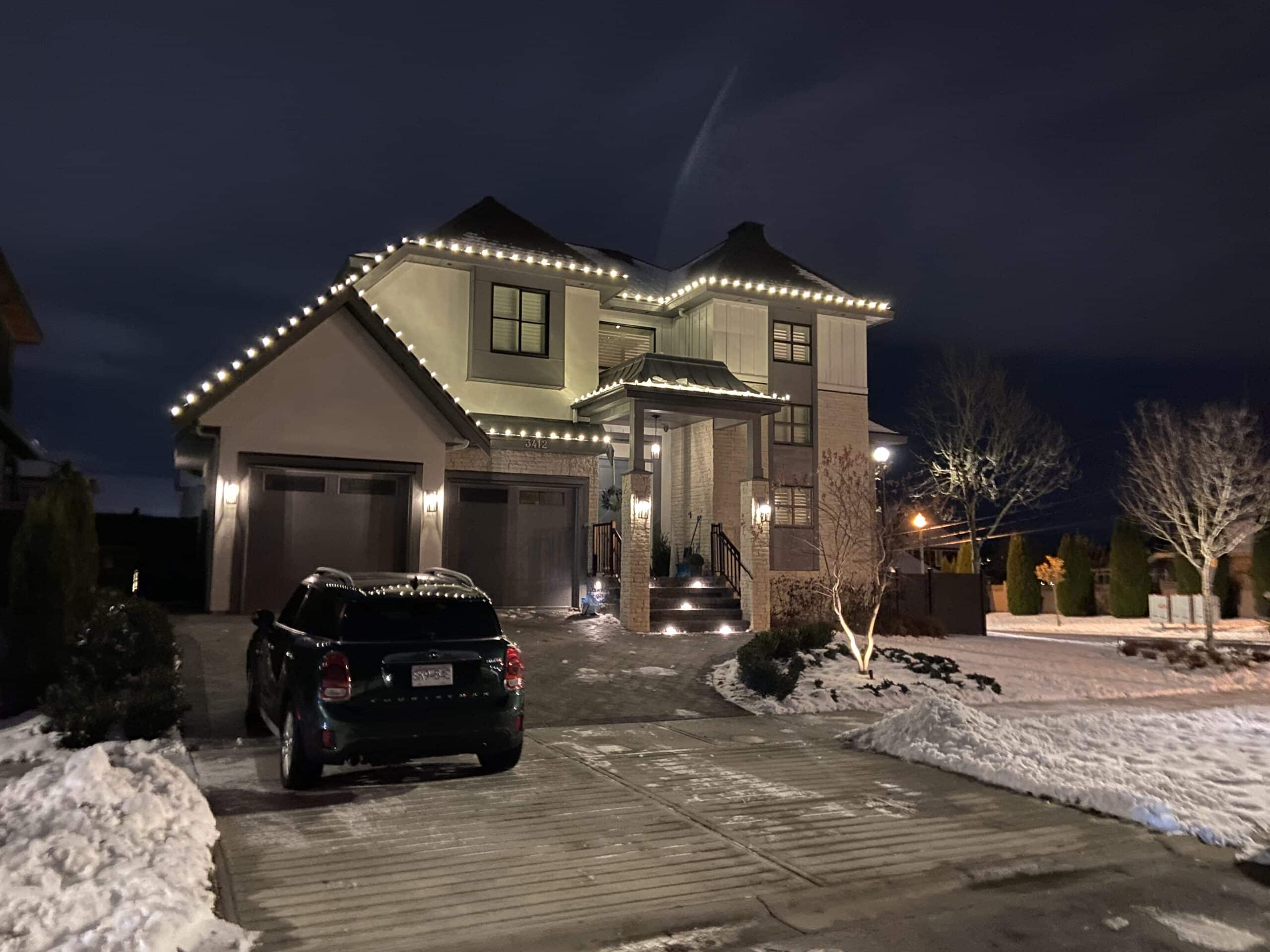 Classic Glow christmas light installation burnaby home